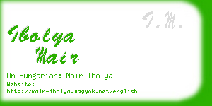 ibolya mair business card